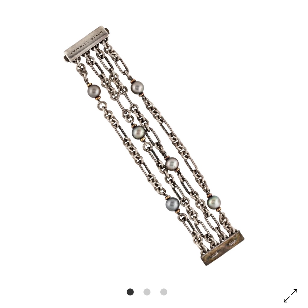 David Yurman Pearl Multistrand Figaro Link Bracelet